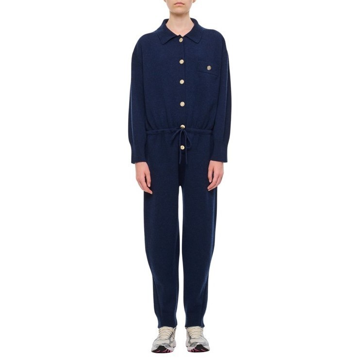 Barrie Cashmere Front Buttoned Jumpsuit  Nwt
